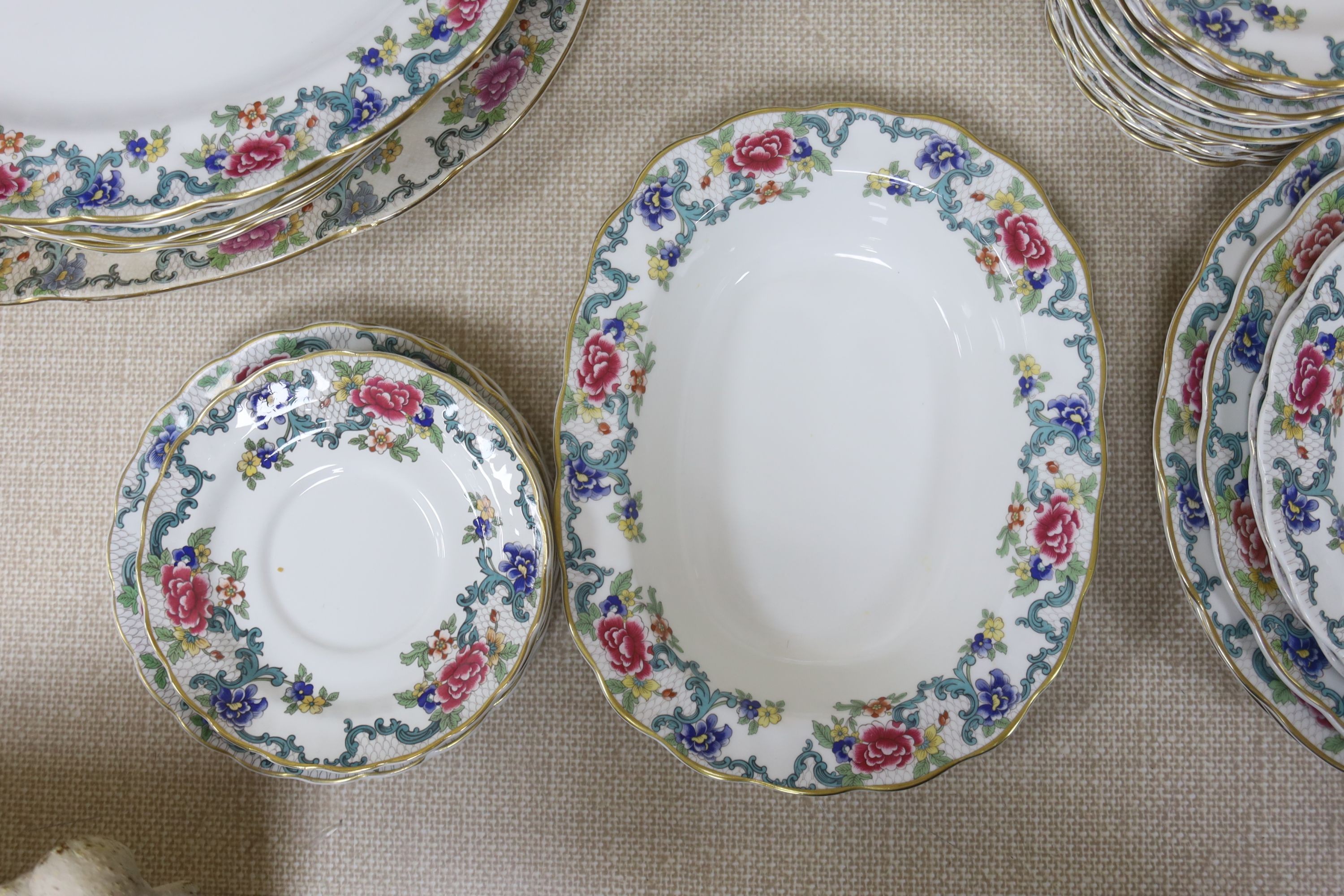 A Booths Floradora pattern part dinner service